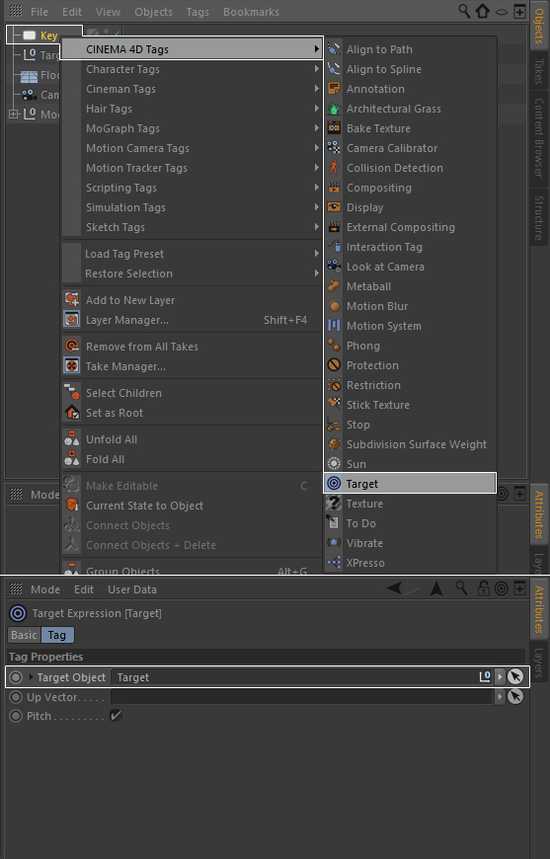 Linking Target Tag in C4D